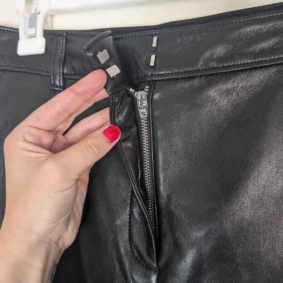 Babaton Vegan Leather Set: Pelli Shirt Jacket & Command Pants in Black Size XS/6 - Picture 12 of 14